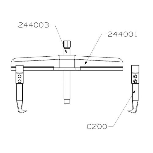 EXTRACTOR FORZA SERIE 2400 DE 2 PATAS